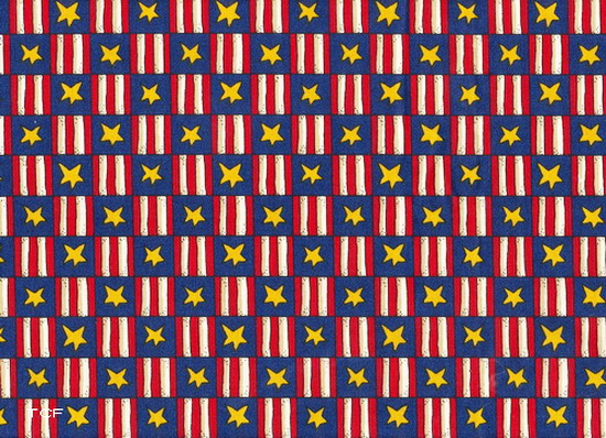 USA Stars Stripes Navy Patch 2yds Fabric